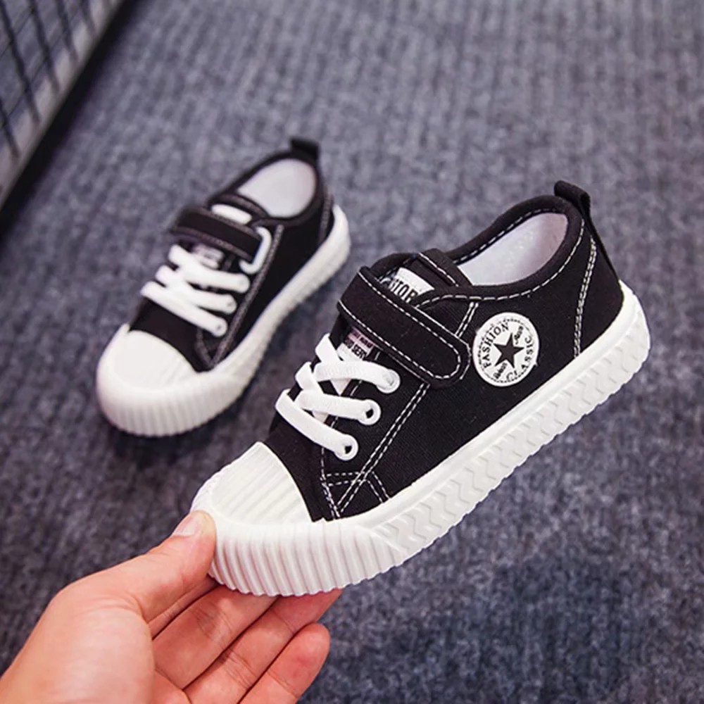 boys black velcro shoes