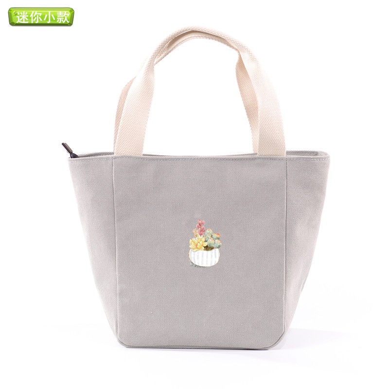 small canvas lunch bag