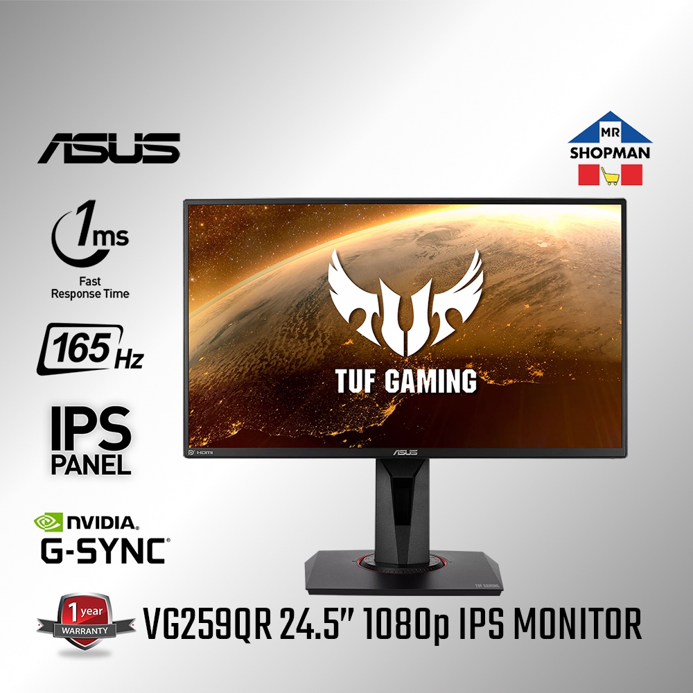 Asus TUF Gaming VG259QR 24.5" 1080p 165Hz IPS Gaming Monitor | Shopee ...