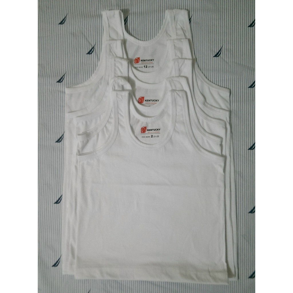 6pcs Set Kentucky White Sando For Boys Men Cod Shopee Philippines