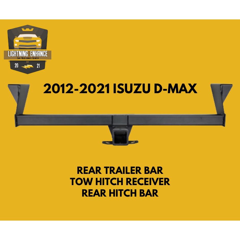 20122021 ISUZU DMAX Black Rear Trailer Bar / Tow Hitch Receiver