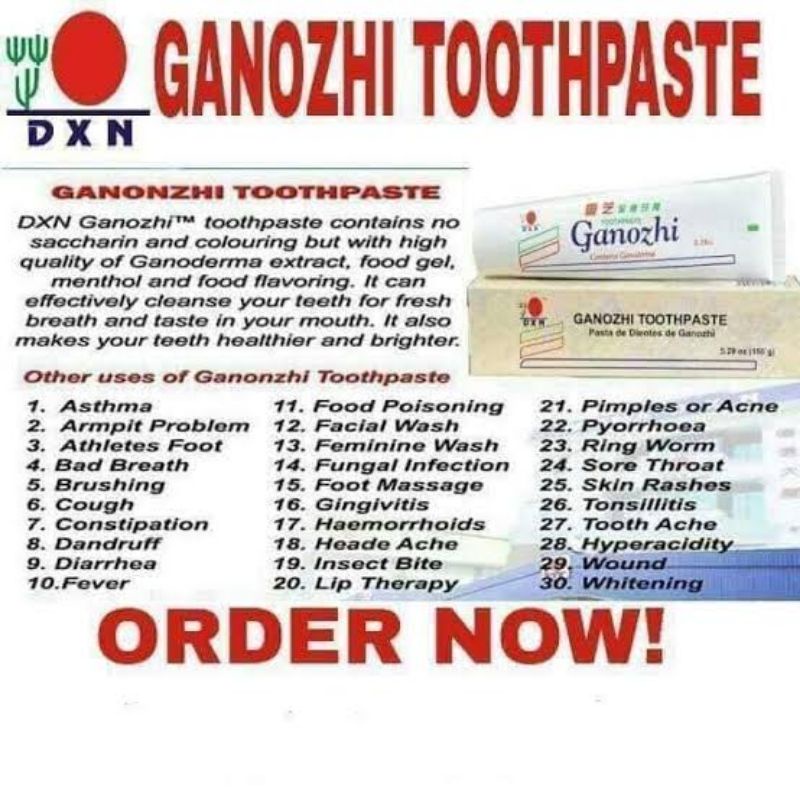 DXN GANOZHI TOOTHPASTE( WONDER TOOTHPASTE) Shopee Philippines