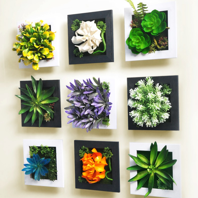 1 Pcs 3d Artificial Plant Simulation Flower Frame Wall Decor Shopee Philippines