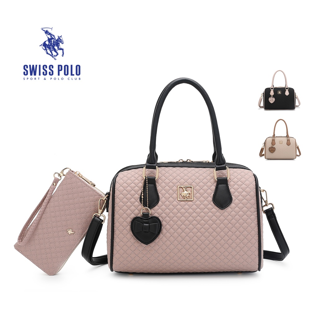 SWISS POLO 2 IN 1 Ladies Top Handle Sling Bag & Purse HHM 173 Multi