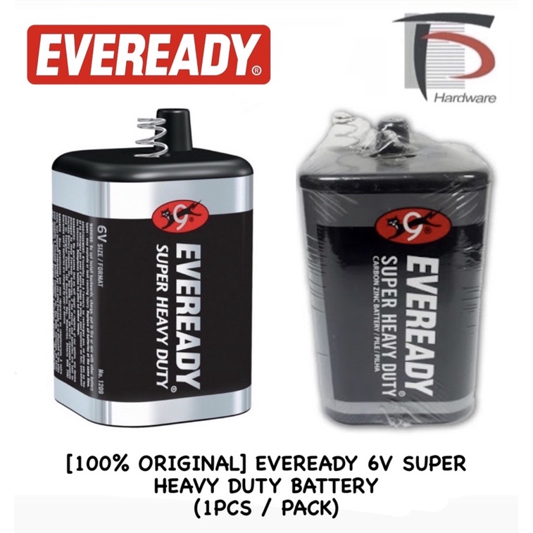 [100% ORIGINAL] EVEREADY 6V SUPER HEAVY DUTY BATTERY (1PCS / PACK) FOR ...