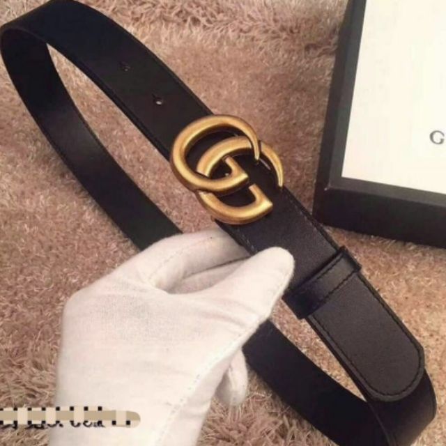 GUCCI - double G leather belt | Shopee 