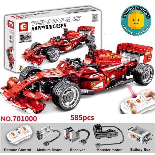 Sembo 701000 Ferrari F1 Race Car Technic W Monster Motor Shopee Philippines - ferrari f1 roblox