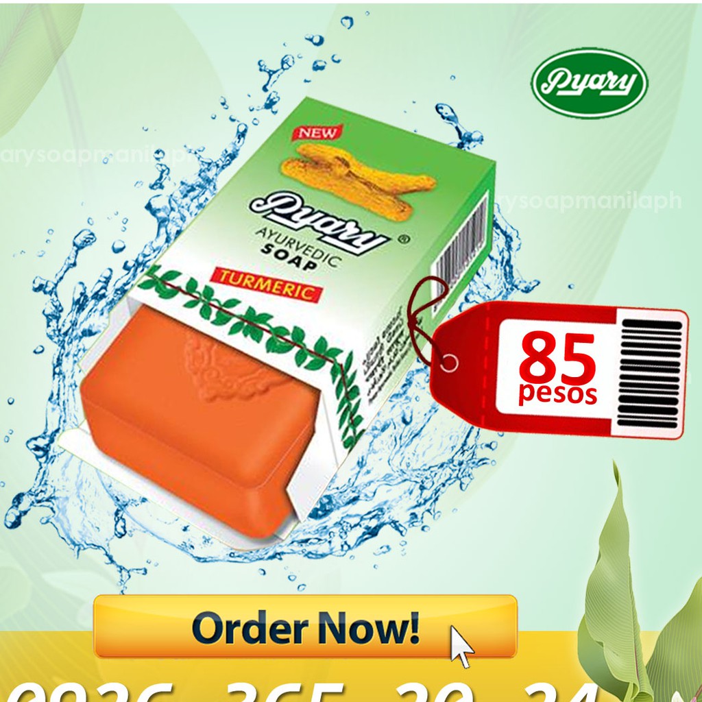 SALE!! PYARY TURMERIC SOAP ORIGINAL HERBAL WHITENING SOAP Shopee