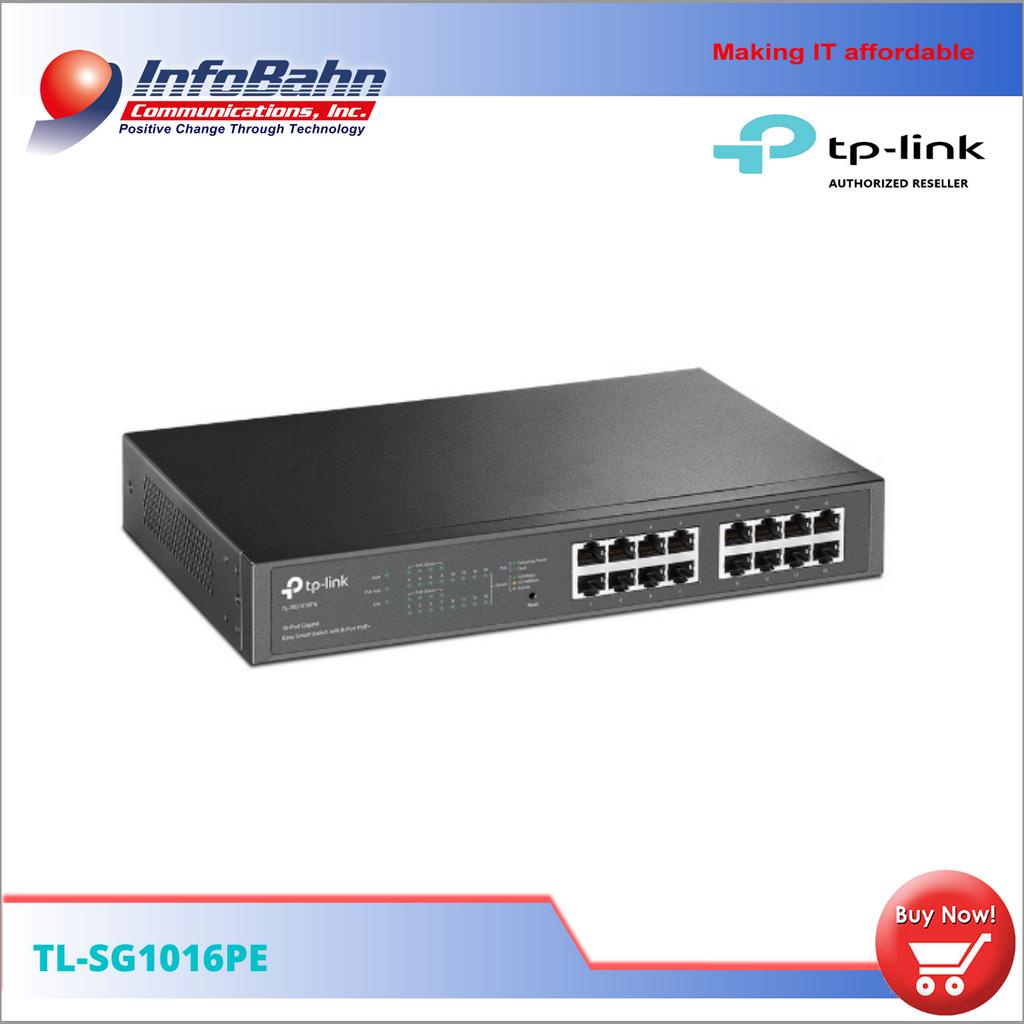 TP Link 16-Port Gigabit Easy Smart Poe Switch With 8-Port Poe+ Tl ...