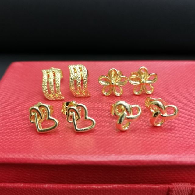 SGI fashion jewelry 24k bangkok gold plated stud earrings for women ...