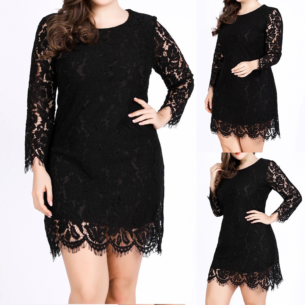 sexy lace plus size dresses