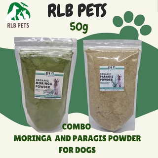 50 grams Moringa Powder for Dogs and 50 grams Paragis Powder for Dogs - Overall Healthy Food Toppers