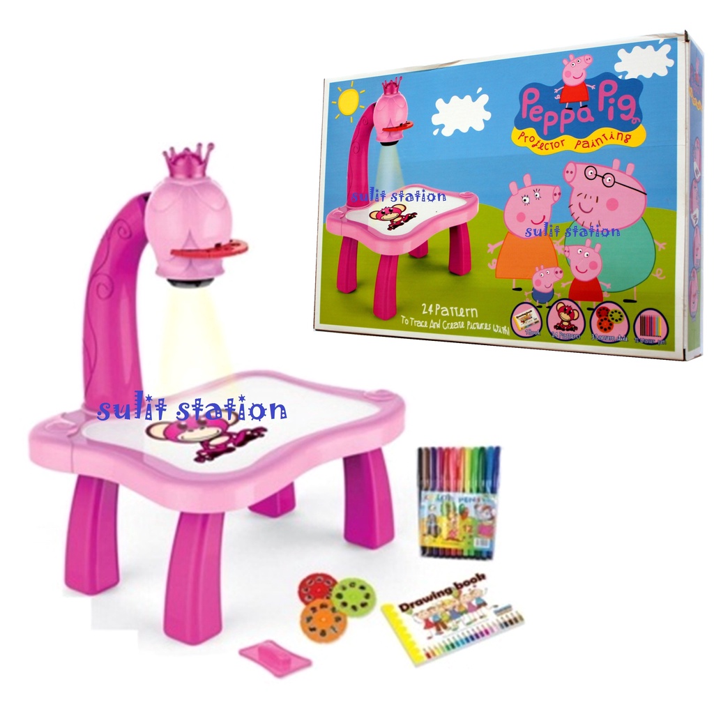 PEPPA PIG EDUCATIONAL LEARNING LED LIGHTNING PROJECTOR DRAWING WRITING ...