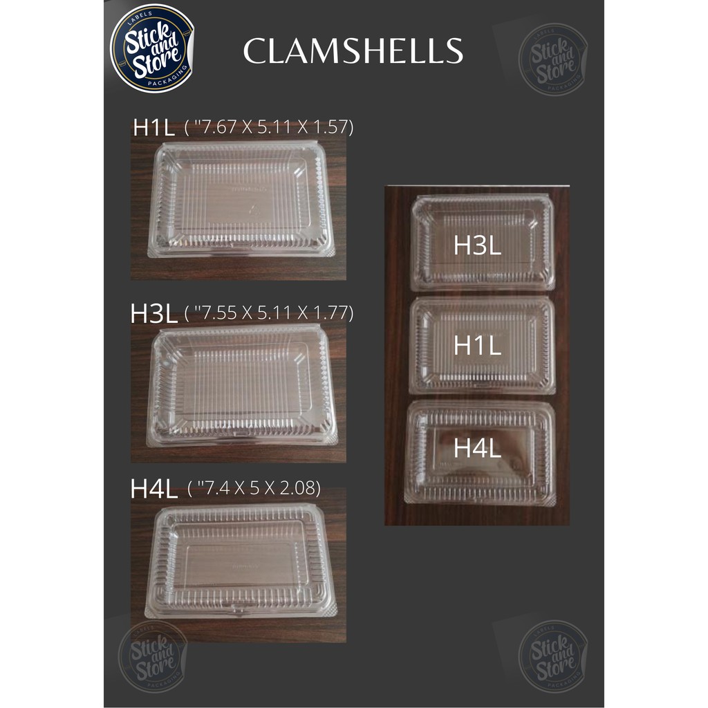 CLAMSHELLS CONTAINER RECTANGLE BY 50'S Shopee Philippines