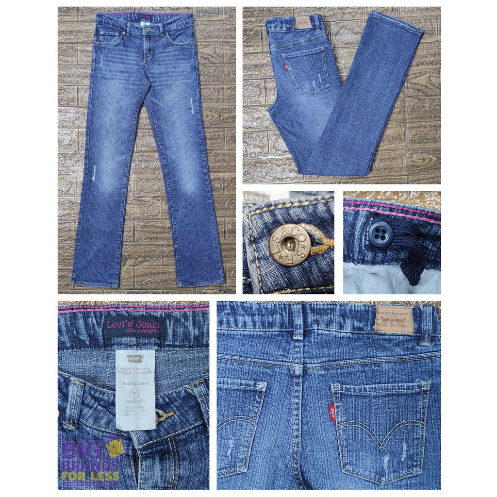 Levi's Young Girl's/teens/kids Slim Straight Fit Jeans-Size 14 REG on  tag-Max Measured Waist:27in-US | Shopee Philippines