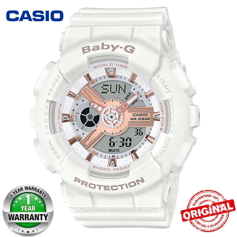 100% Original】□(Hot Sale)Casio Baby-G Ba110 Black Pink Wrist Watch Women  Sport Watches | Shopee Philippines