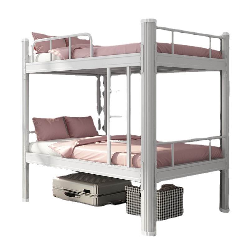Iron Bed Steel Upper And Lower, Adjustable Height Bed Frame Dormitory