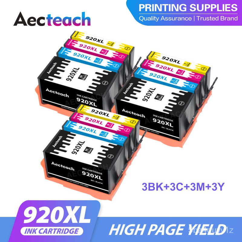 Aecteach For Hp 920 Compatible Ink Cartridge For Hp 920xl For Hp920 Officejet 6000 6500 6500a 2721