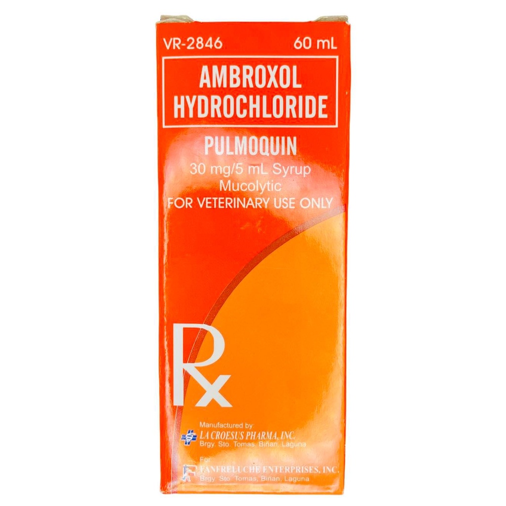 AMBROXOL HYDROCHLORIDE Mucolytic 60ml For Dogs And Cats Gamot Sa Ubo ...