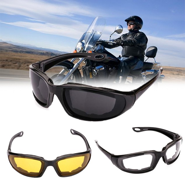 1/3pcs Outdoor Wind Resistant Riding Sunglasses Glasses Padded Sports Motorcycle 