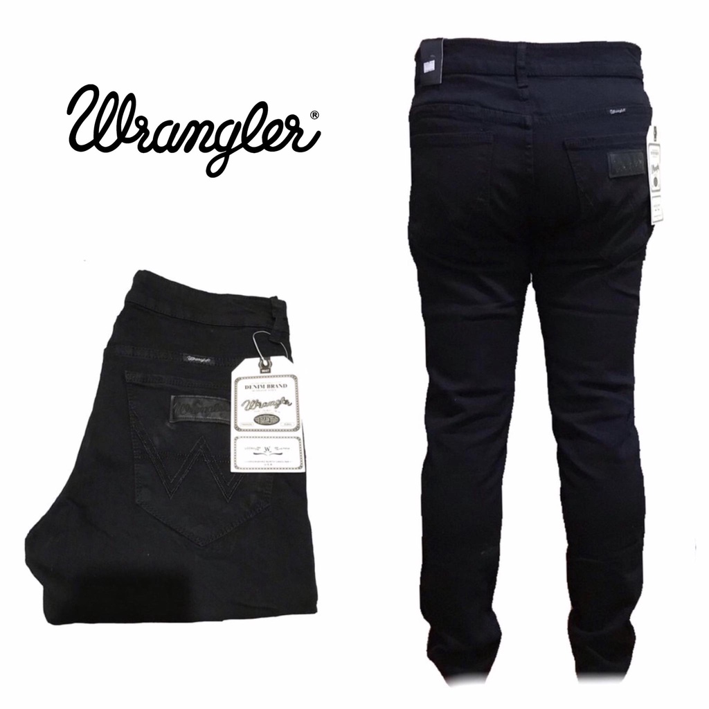 77701 Wrangler Black Jeans Skinny Stretchable Casual Pants for Men | Shopee  Philippines