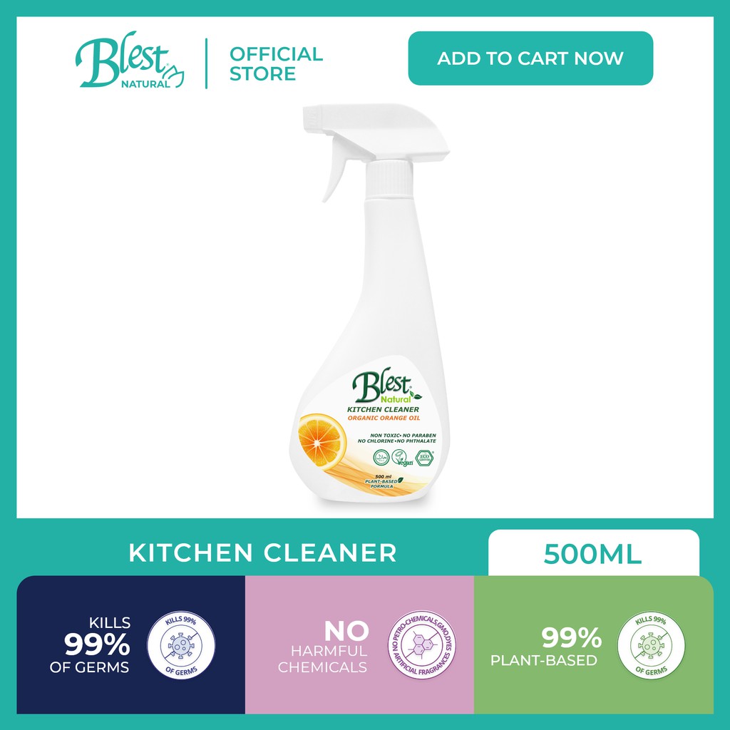 Blest Natural Kitchen Cleaner Organic Orange Oil 500ml Shopee