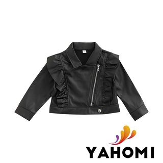 YahoBaby Zipper Jacket with Ruffle Decoration Lapel Version Windproof Spring Clothing #7