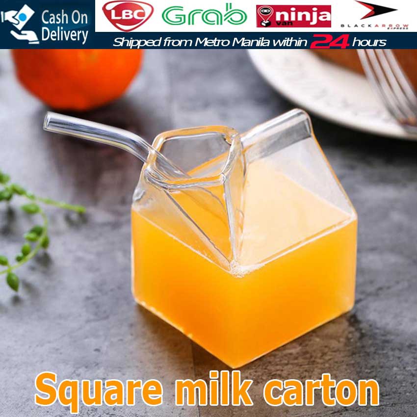 0ml Transparent Milk Glass Bottle Cup Milk Container Half Pint Water Breakfast Cup Mugs Shopee Philippines