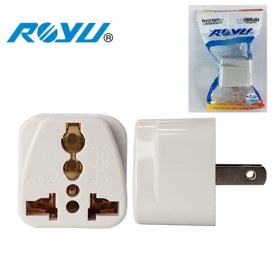 Royu Universal Adaptor Outlet Plug 10A REDPL105 AC Travel Power Plug ...