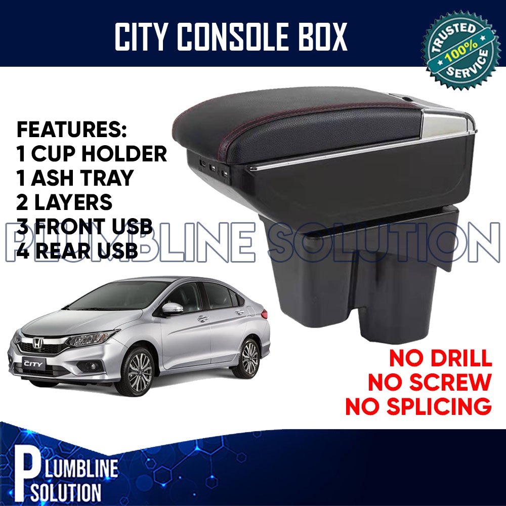 Car Armrest Honda City 2014 2021 Arm Rest Console Box Premium Double