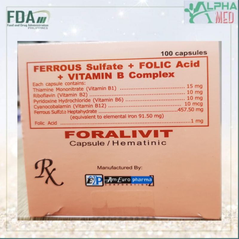 FATE + FOLIC ACID + VITAMIN B COMPLEX CAP. 100s Shopee Philippines