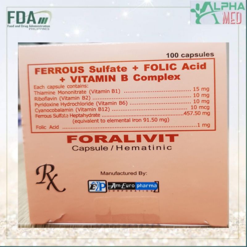 FATE + FOLIC ACID + VITAMIN B COMPLEX CAP. 100s | Shopee Philippines