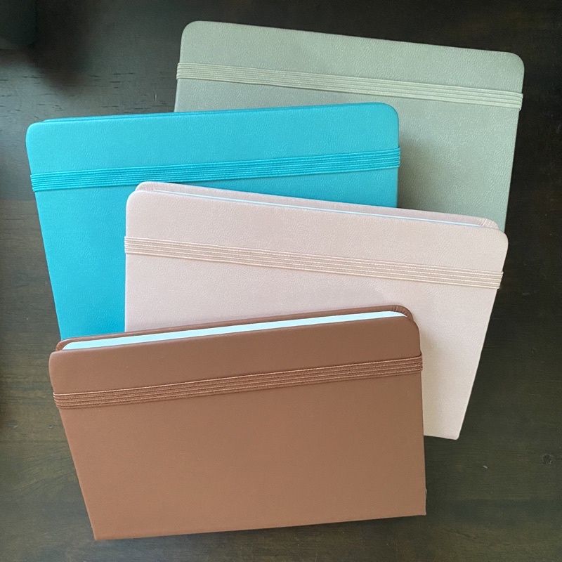 A6 Mini Journals Leather Cover Lined Pages 80Gsm Notebooks (Small Size) With Garter Lock