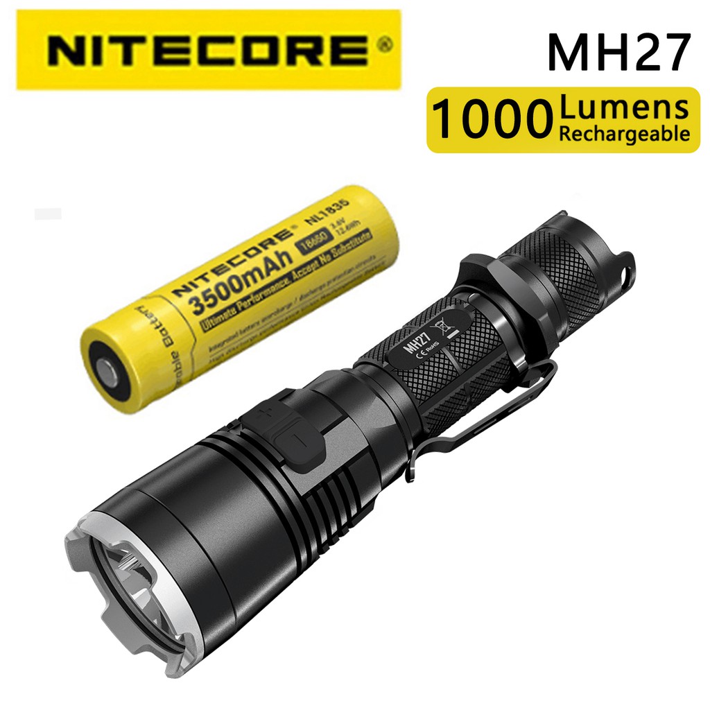 NITECORE MH27 1000 lumens CREE XP-L HI V3 LED RGB tri-color light ...