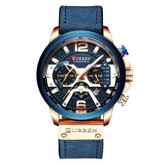 Curren Waterproof Fashion Men's Watch Top Brand Luxury Leather Chronograph Watch Watch #5