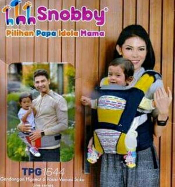 READY BANDUNG SNOBBY BABY CARRIER HIPSEAT CARRIER FRONT CARRIER KANGAROO CARRIER 6 POSITION BABY CARRIER snobby line series Hipseat carrier snooby front carrier — view 4