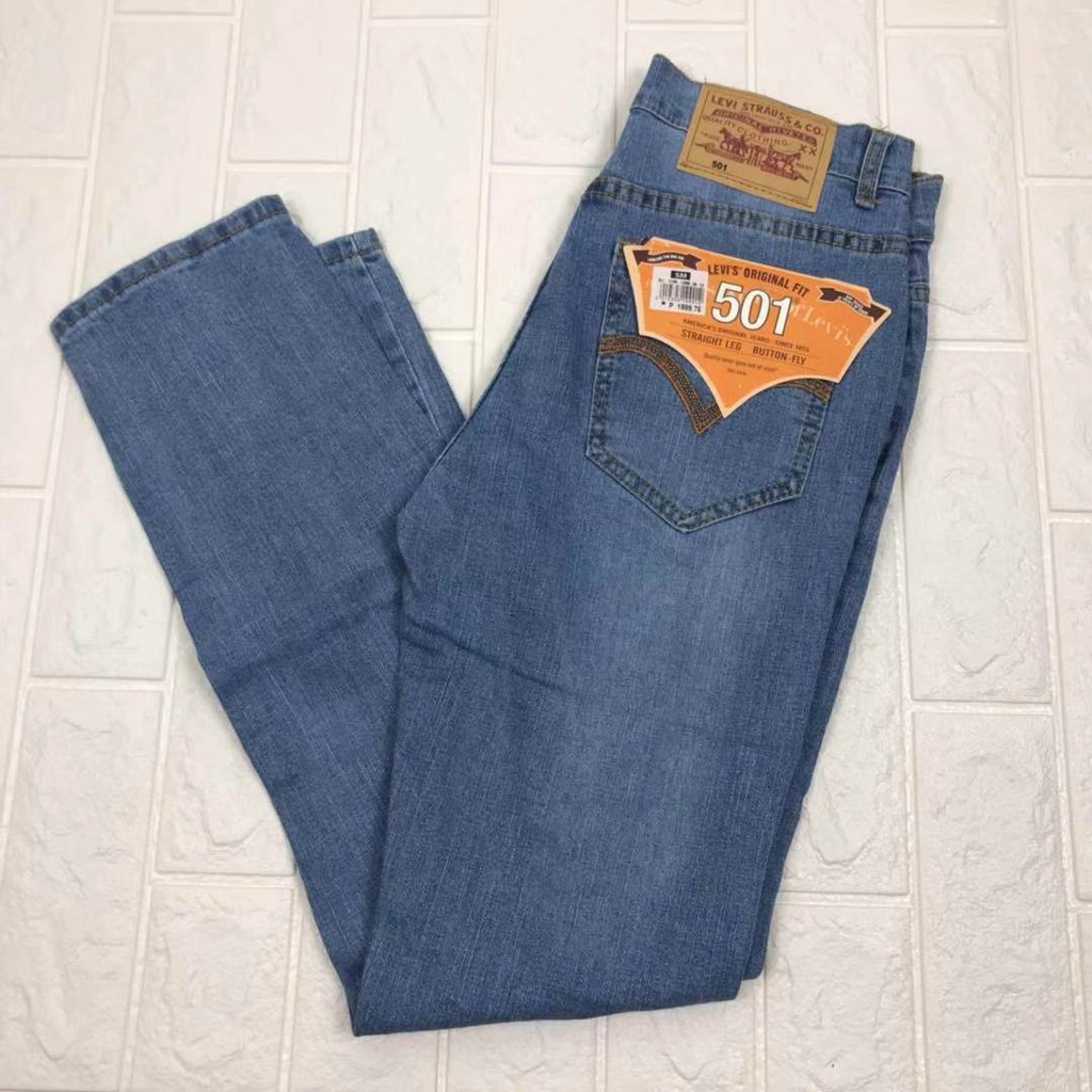 COD Levis 501 skinny tattered pants stretch denim jeans for mens | Shopee  Philippines