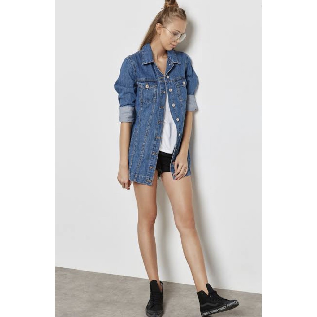 longline denim jacket forever 21