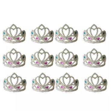 1pc Silver Princess Crown Hair Comb 