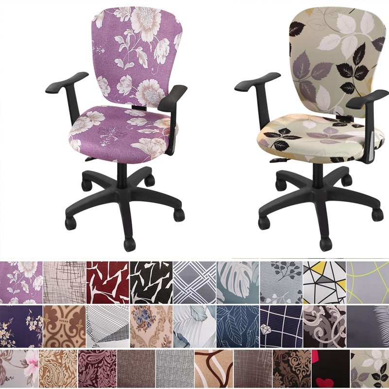 Office Chair Covers Comfortable Seat Computer Chair Flower Printed Slipcovers Shopee Philippines