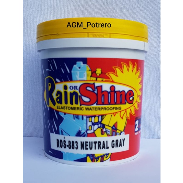 RAIN OR SHINE ROS-883 NEUTRAL GRAY ELASTOMERIC WATERPROOFING ( LITER ...