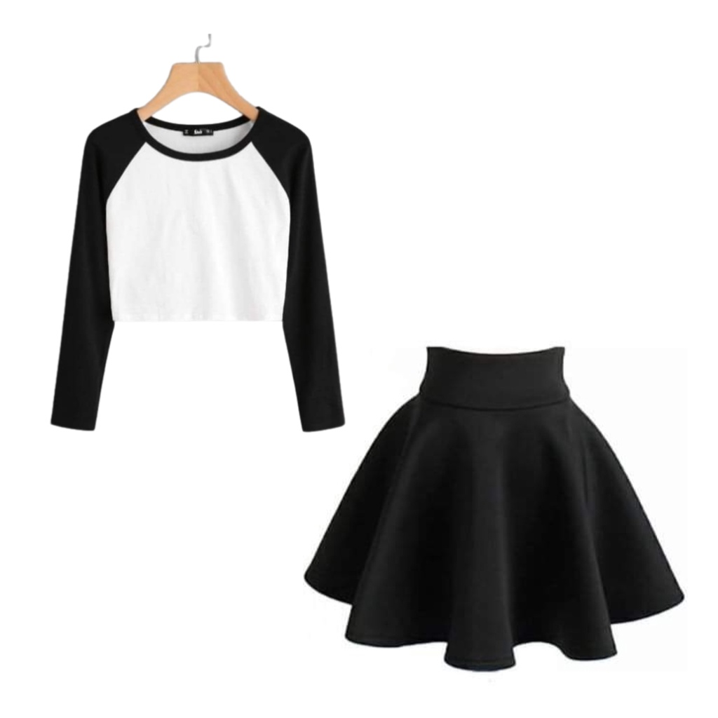 Terno Crop Top and Skirt Korean Sexy Style Shopee Philippines
