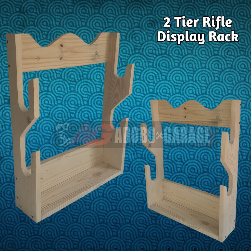 2 Tier Wooden Display Rack for Long AG Replicas | Shopee Philippines