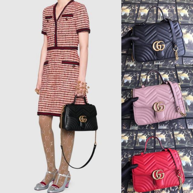 gucci top handle marmont bag