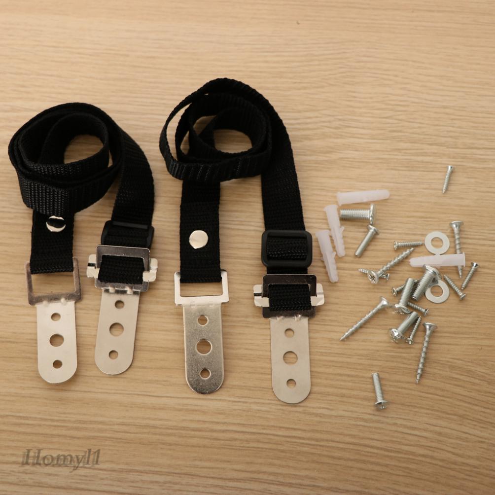 Baby Safety AntiTip Straps for Flat TV Furniture Wall Strap Lock