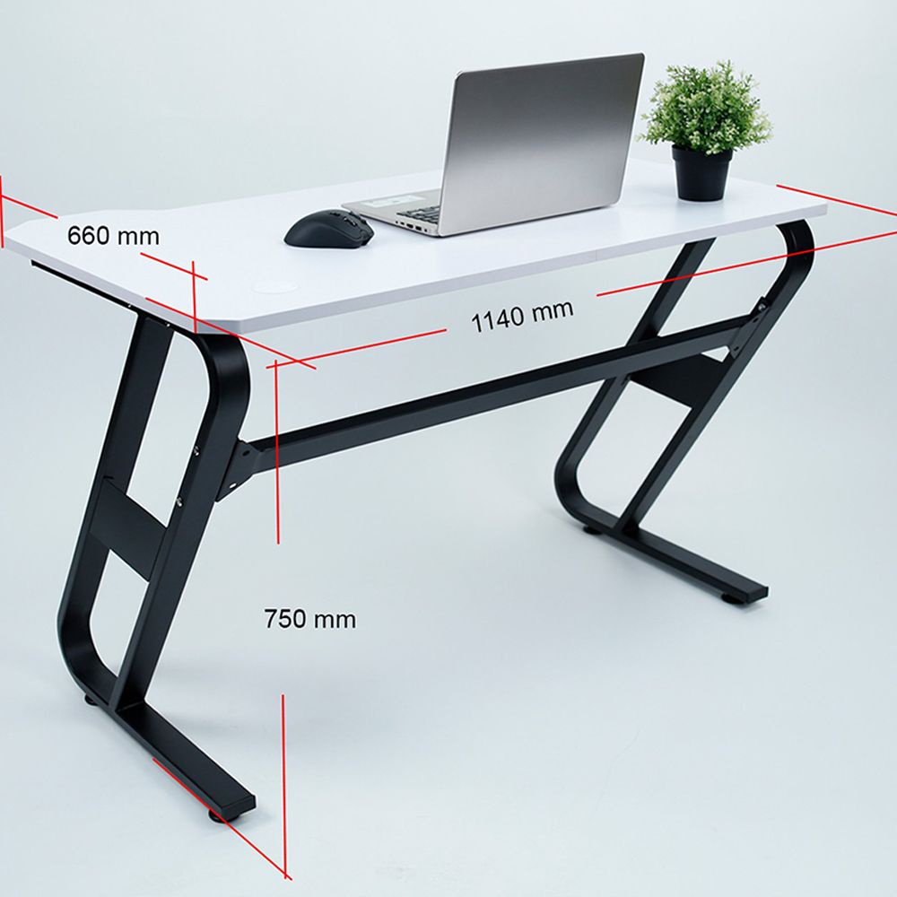 Rakk Malyari Gaming Desk White table, Rakk Table Large Writing Computer ...