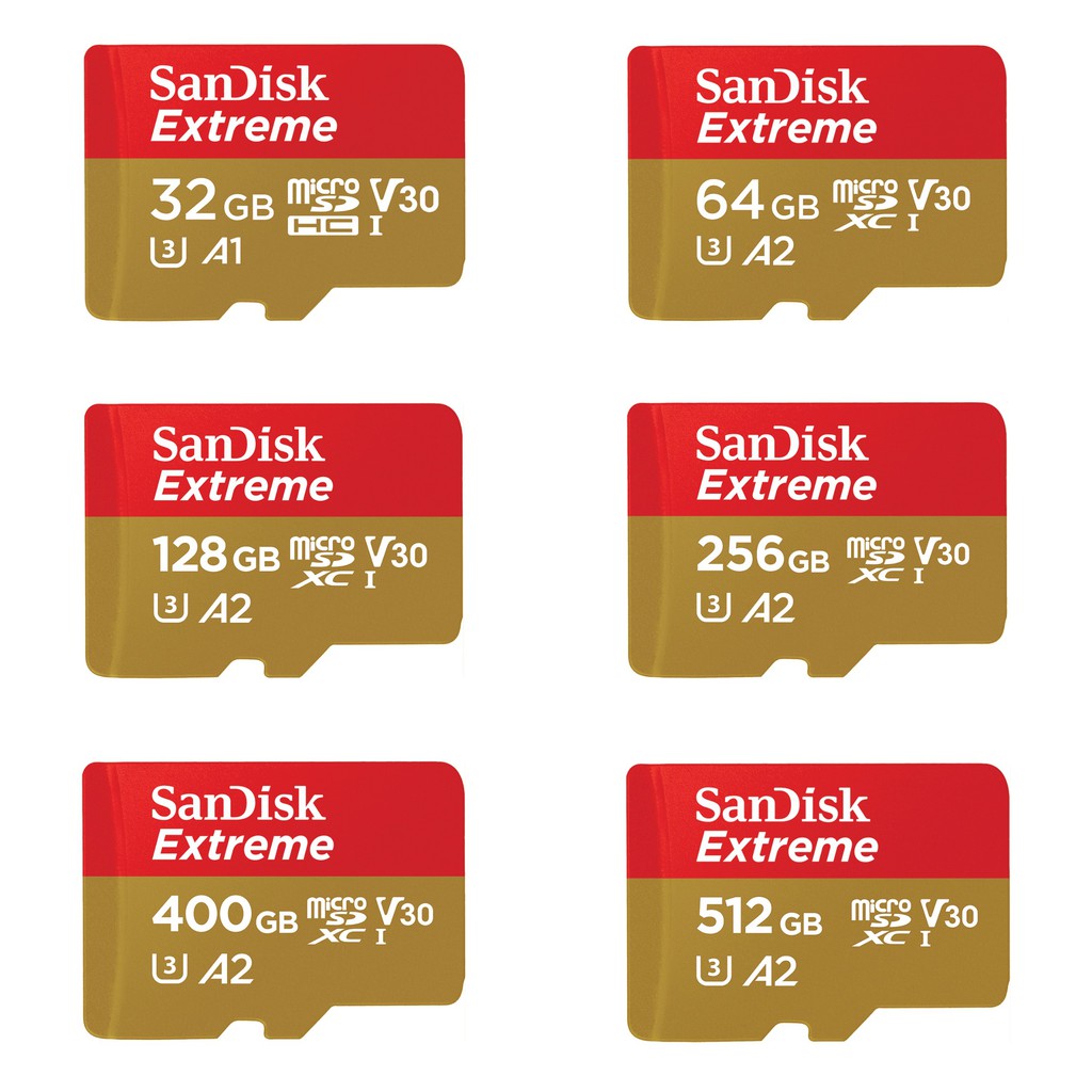 SanDisk EXTREME microSDXC & microSDHC UHS1 Class 3(U3) A2 Micro SD