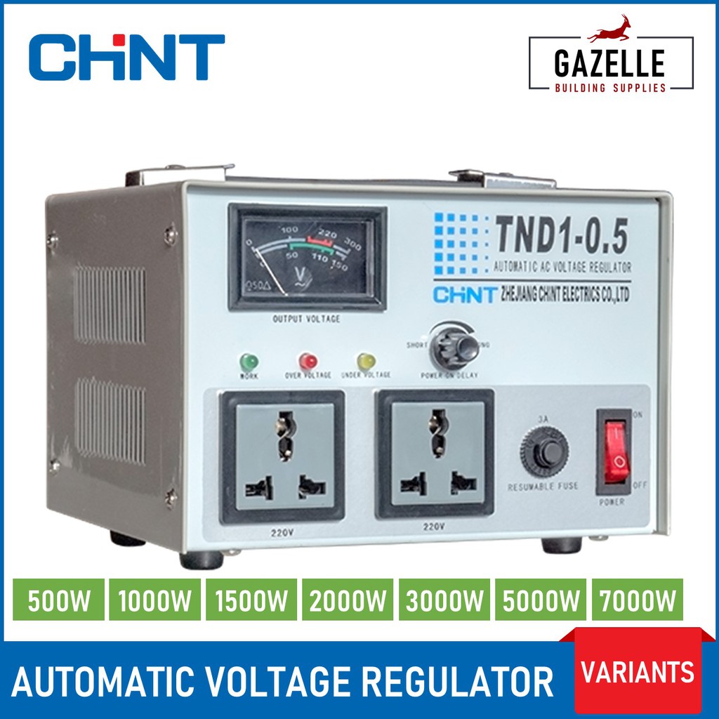Chint AVR Automatic Voltage Regulator Single Phase 3000W / 5000W / 7000W Shopee Philippines