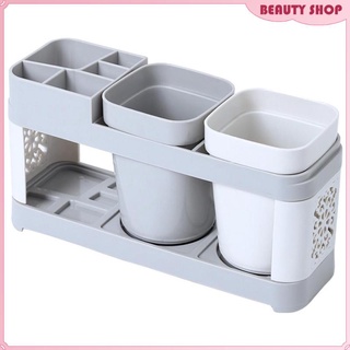 [Wishshopelxj] Toothbrush Holder  Storage Caddy Set for Vanity Counter Sink Family Adults #5