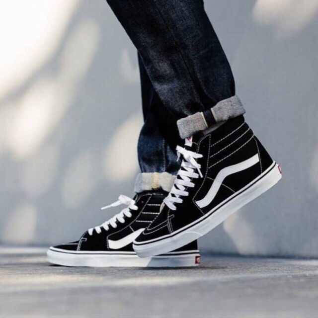 V8 Sk8 High Black White Shoes Size 37-43 Import Quality Made In China With  Box | Shopee Philippines